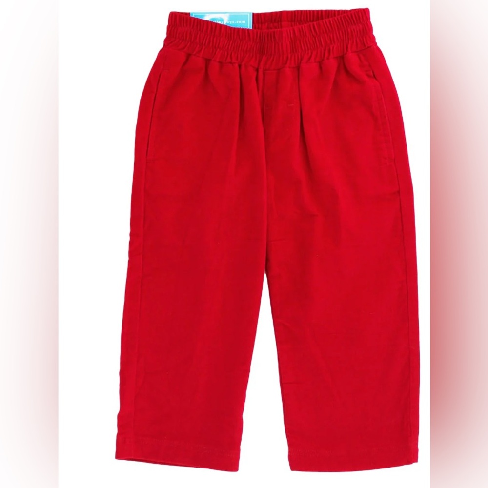 J. Bailey Charlie Pull on Pant - Red Corduroy